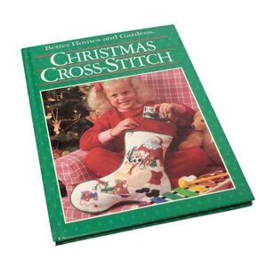 Vintage Better Homes & Gardens Christmas Cross Stitch Book Hardcover Holiday
